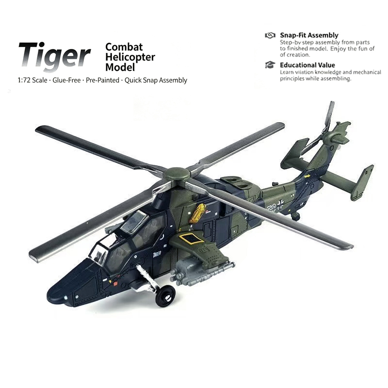 Model Kit Helicopter - 1:72 Scale DIY Assembly Military Helicopter