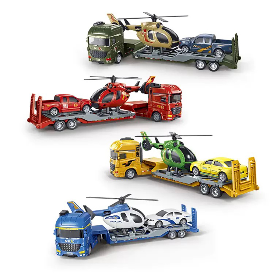 Model Kit Helicopter - 1pcs- Mini Inertia Semi-Trailer Trailer Truck