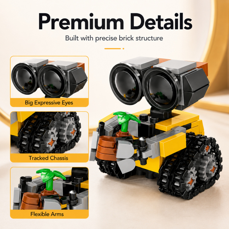 Mini Robot Building Blocks Set - Model Kit Robot recension och pris