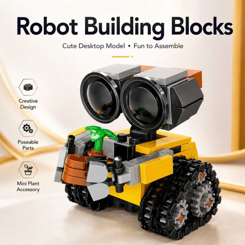 Mini Robot Building Blocks Set - Model Kit Robot recension och pris