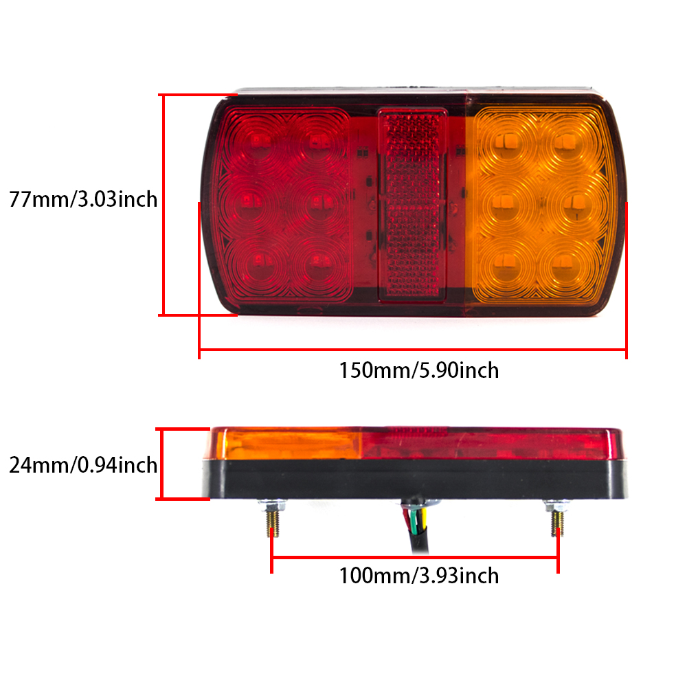 2Pcs Car Waterproof 12 LED Tai - Model Kit Ship recension och pris