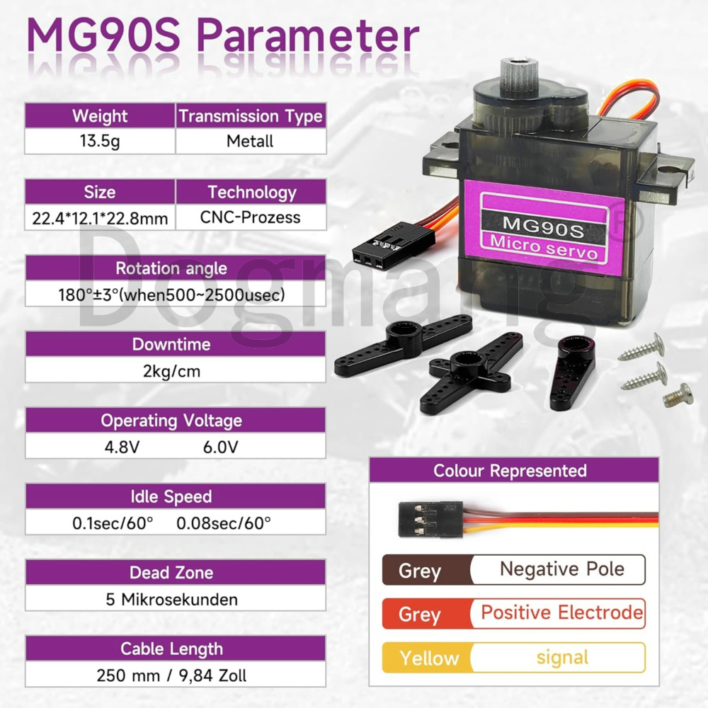 MG90S Servo 1/2/4/10/20/50 Pcs - Model Kit Ship recension och pris
