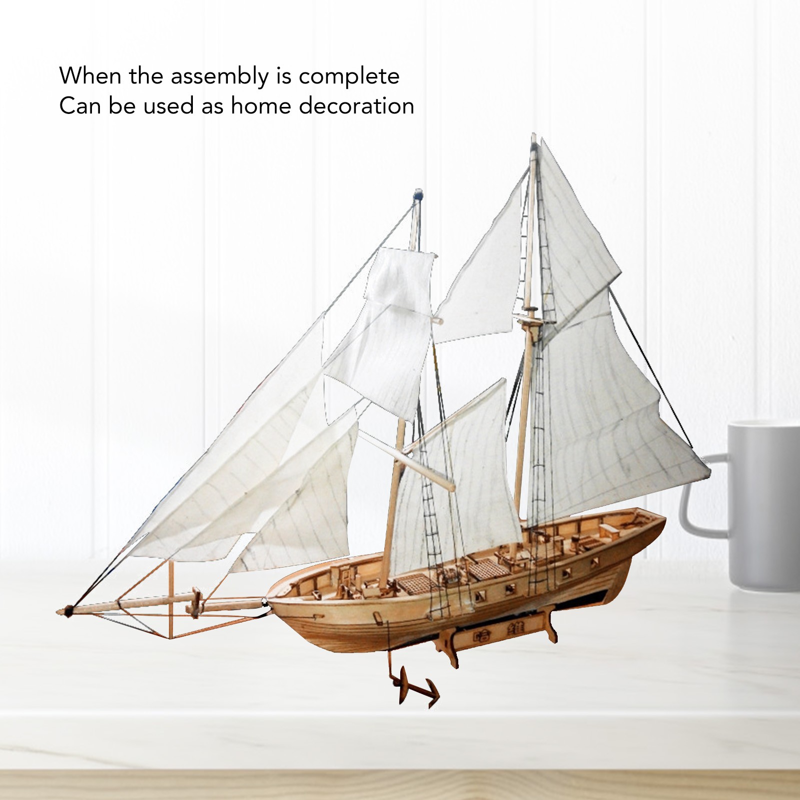 1:130 Wooden Sailboat Kit Inte - Model Kit Ship recension och pris